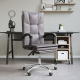 vidaXL Office Chair Adjustable Faux Leather Black
