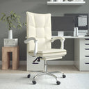 vidaXL Office Chair Adjustable Faux Leather Black