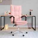 vidaXL Office Chair Adjustable Faux Leather Black