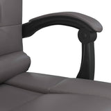 vidaXL Massage Relaxfauteuil voor op kantoor grijs kunstleer