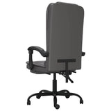 vidaXL Massage Relaxfauteuil voor op kantoor grijs kunstleer