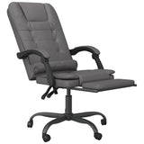 vidaXL Massage Relaxfauteuil voor op kantoor grijs kunstleer