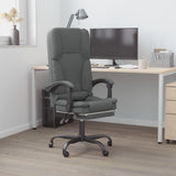 vidaXL Massage Relaxfauteuil voor op kantoor donkergrijs stof