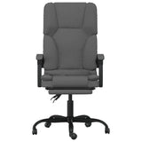 vidaXL Massage Relaxfauteuil voor op kantoor donkergrijs stof