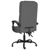 vidaXL Massage Relaxfauteuil voor op kantoor donkergrijs stof