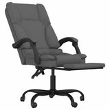 vidaXL Massage Relaxfauteuil voor op kantoor donkergrijs stof