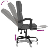 vidaXL Massage Relaxfauteuil voor op kantoor donkergrijs stof