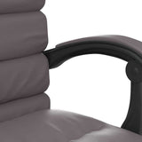 vidaXL Massage Relaxfauteuil voor op kantoor grijs kunstleer