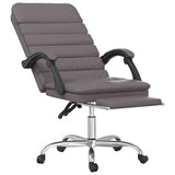 vidaXL Massage Relaxfauteuil voor op kantoor grijs kunstleer