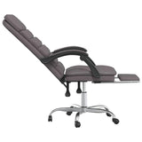 vidaXL Massage Relaxfauteuil voor op kantoor grijs kunstleer