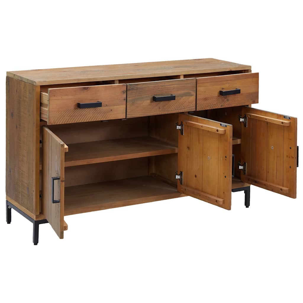 vidaXL Dressoir 110x35x70 cm massief grenenhout bruin