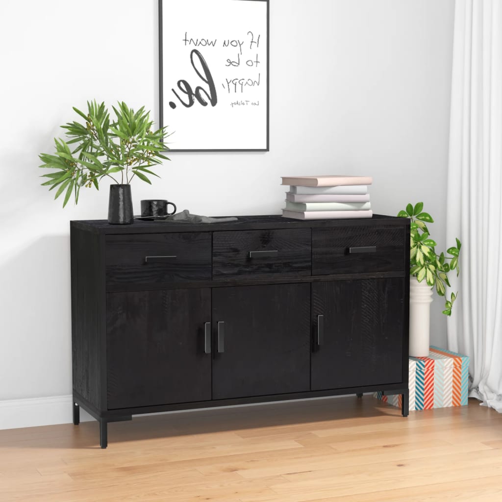 vidaXL Dressoir 110x35x70 cm massief grenenhout bruin