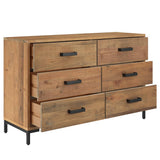 vidaXL Dressoir 110x35x70 cm massief grenenhout bruin