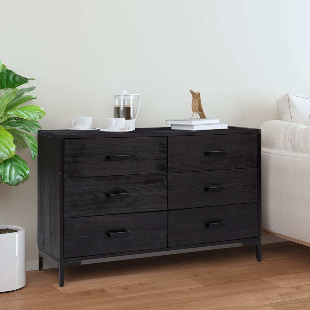 vidaXL Dressoir 110x35x70 cm massief grenenhout bruin