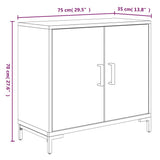 vidaXL Dressoir 75x35x70 cm massief grenenhout bruin