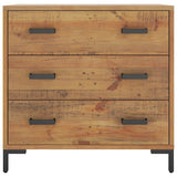 vidaXL Ladekast 75x35x70 cm massief grenenhout