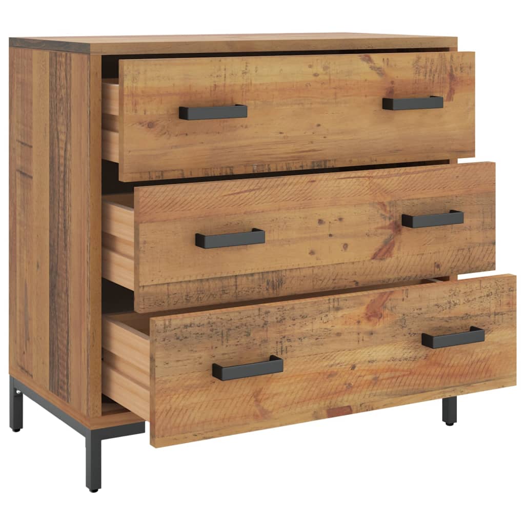 vidaXL Ladekast 75x35x70 cm massief grenenhout