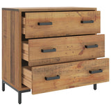 vidaXL Ladekast 75x35x70 cm massief grenenhout