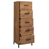 vidaXL Ladekast 42x35x110 cm massief grenenhout