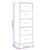 vidaXL Ladekast 42x35x110 cm massief grenenhout