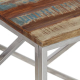vidaXL Salontafel roestvrijstaal en gehard glas zilverkleurig