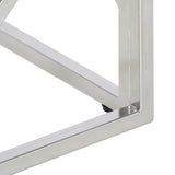 vidaXL Salontafel roestvrijstaal en gehard glas zilverkleurig