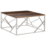 vidaXL Coffee table stainless steel and tempered glass golden