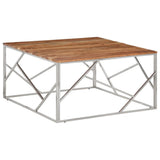 vidaXL Coffee table stainless steel and tempered glass golden