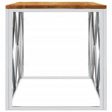 vidaXL Salontafel 110x45x45 cm roestvrij staal en glas