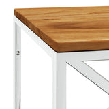vidaXL Salontafel 110x45x45 cm roestvrij staal en glas