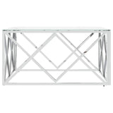 vidaXL Salontafel 80x80x40 cm roestvrij staal en glas