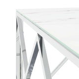 vidaXL Salontafel 80x80x40 cm roestvrij staal en glas