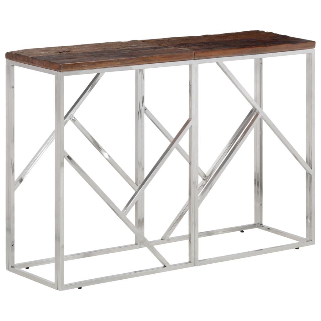 vidaXL Wandtafel roestvrijstaal en gehard glas zilverkleurig