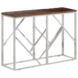 vidaXL Wandtafel roestvrijstaal en gehard glas zilverkleurig
