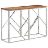 vidaXL Wandtafel roestvrijstaal en gehard glas zilverkleurig