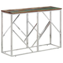 vidaXL Wandtafel roestvrijstaal en gehard glas zilverkleurig