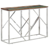 vidaXL Wandtafel roestvrijstaal en gehard glas zilverkleurig