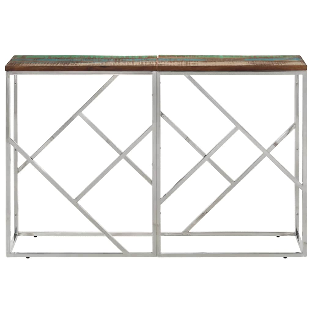 vidaXL Wandtafel roestvrijstaal en gehard glas zilverkleurig