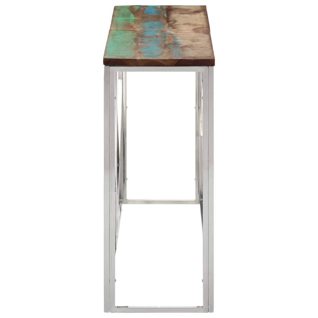 vidaXL Wandtafel roestvrijstaal en gehard glas zilverkleurig