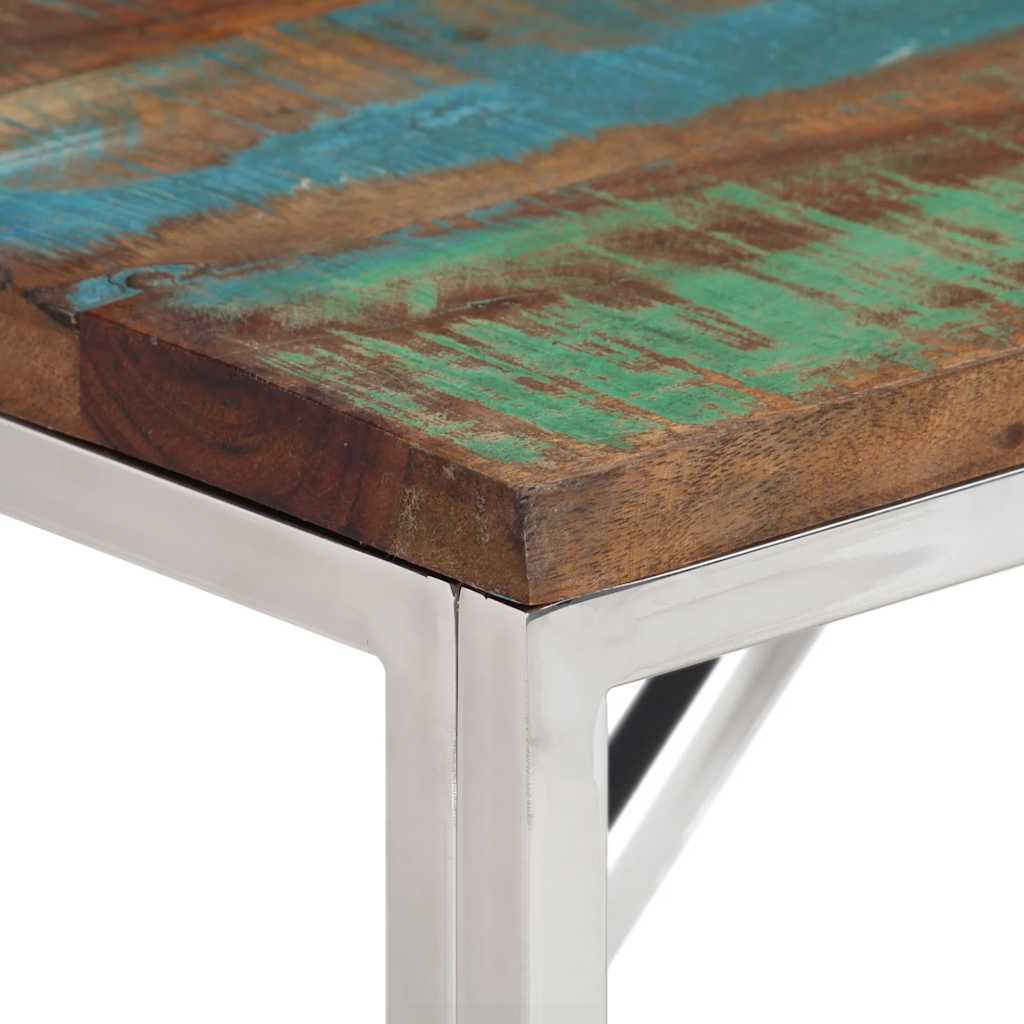 vidaXL Wandtafel roestvrijstaal en gehard glas zilverkleurig