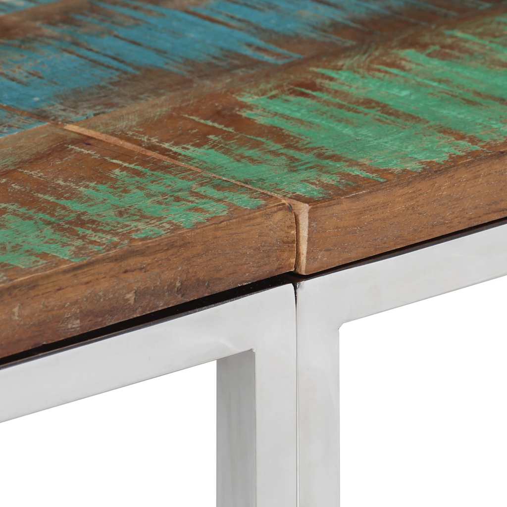 vidaXL Wandtafel roestvrijstaal en gehard glas zilverkleurig