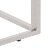 vidaXL Wandtafel roestvrijstaal en gehard glas zilverkleurig