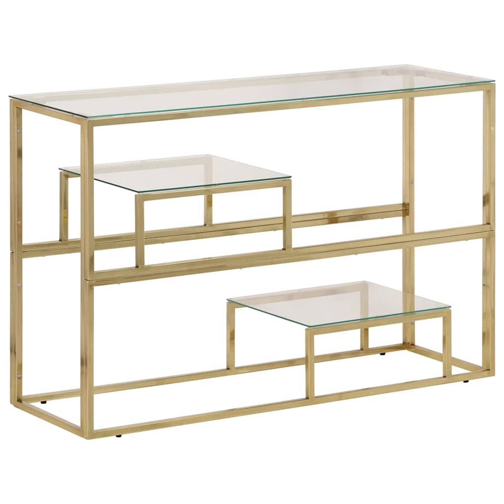 vidaXL Wandtafel roestvrijstaal en gehard glas zilverkleurig