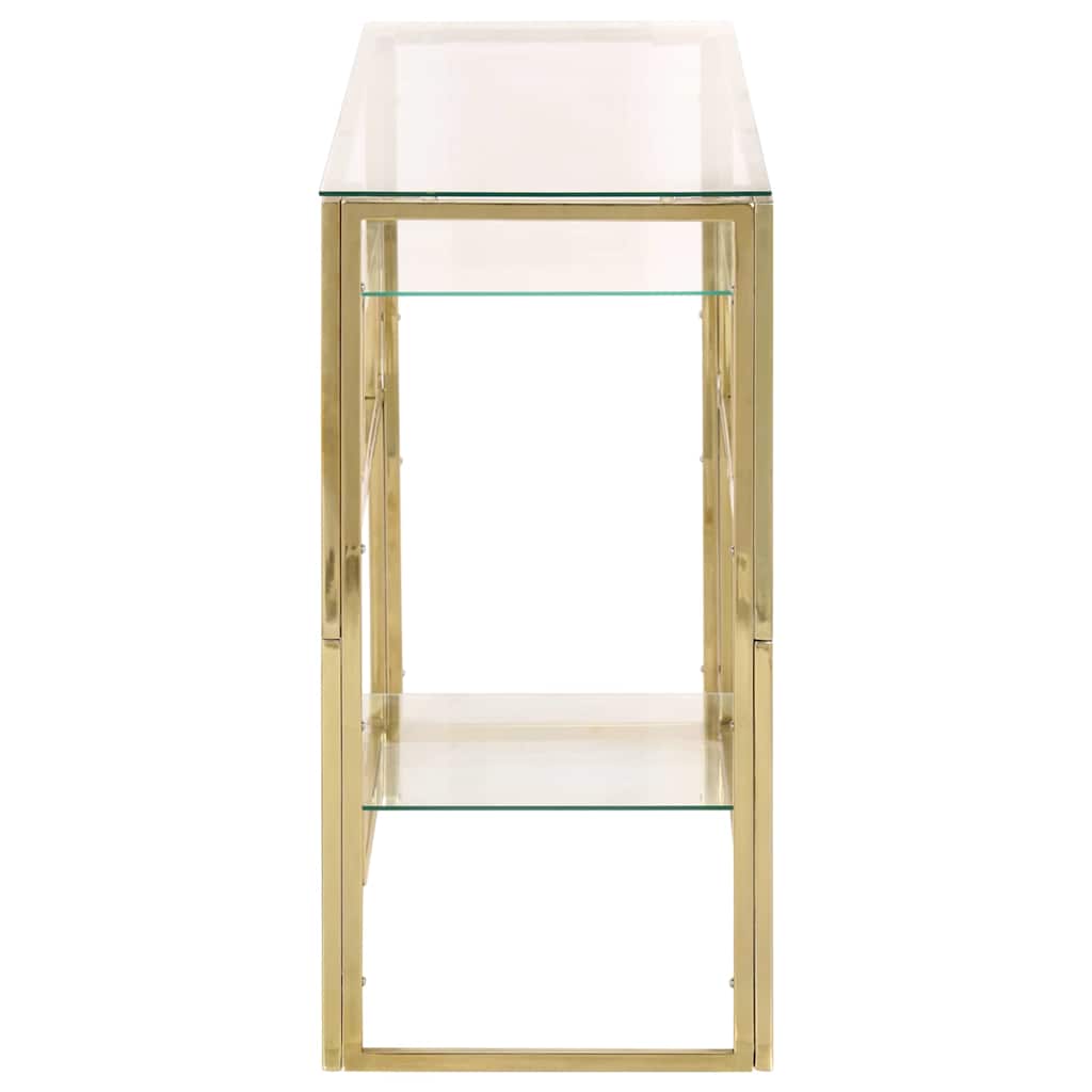 vidaXL Wandtafel roestvrijstaal en gehard glas zilverkleurig