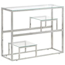 vidaXL Wandtafel roestvrijstaal en gehard glas zilverkleurig