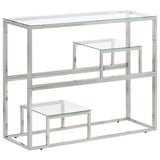 vidaXL Wandtafel roestvrijstaal en gehard glas zilverkleurig