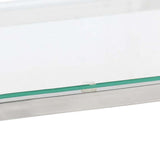 vidaXL Wandtafel roestvrijstaal en gehard glas zilverkleurig