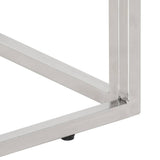 vidaXL Wandtafel roestvrijstaal en gehard glas zilverkleurig