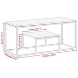 vidaXL Salontafel roestvrijstaal en gehard glas zilverkleurig