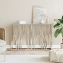 vidaXL Wandtafel 110x30x70 cm roestvrij staal en glas
